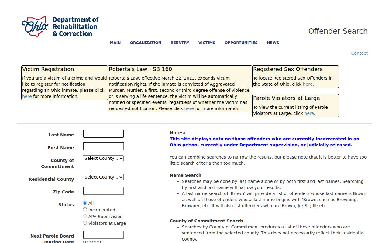 Beavercreek Township resident lookup Ohio state custody search screen